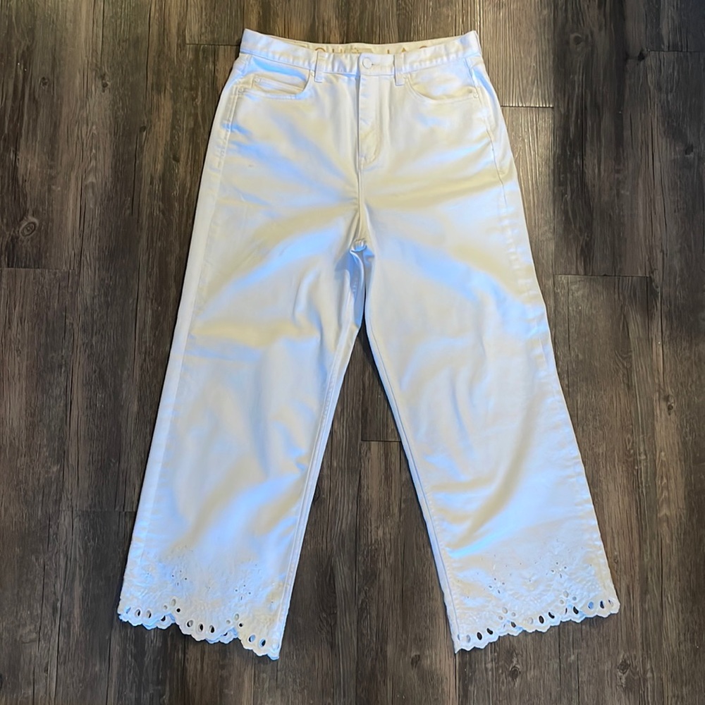 Kate Spade High-Waisted Wide-Leg Denim